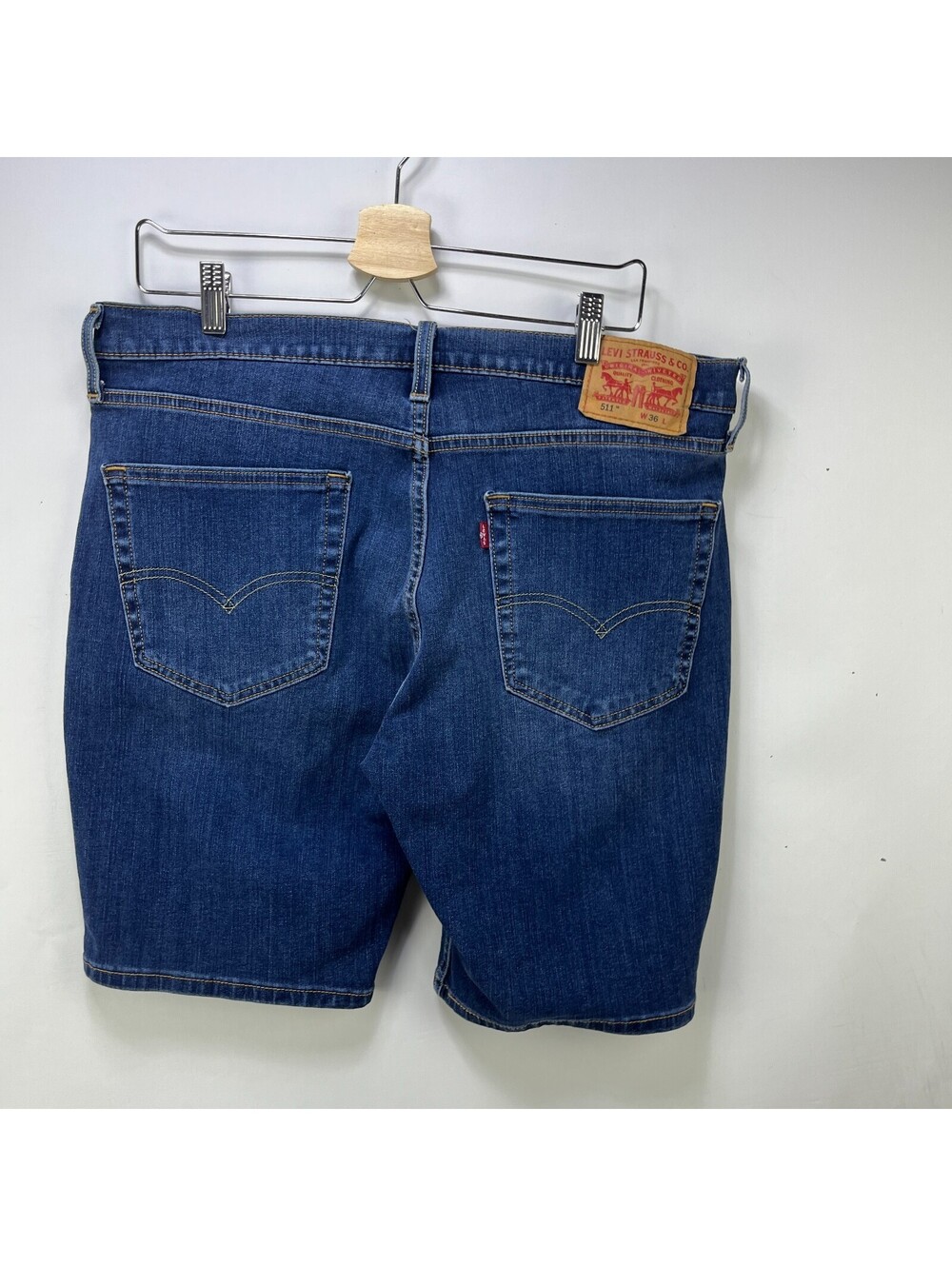 Levi's 511 Medium Wash Stretch Denim Jean Shorts W36